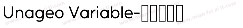 Unageo Variable字体转换